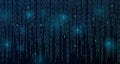 Digital binary data and streaming binary code background. Matrix background with digits 1.0. Royalty Free Stock Photo